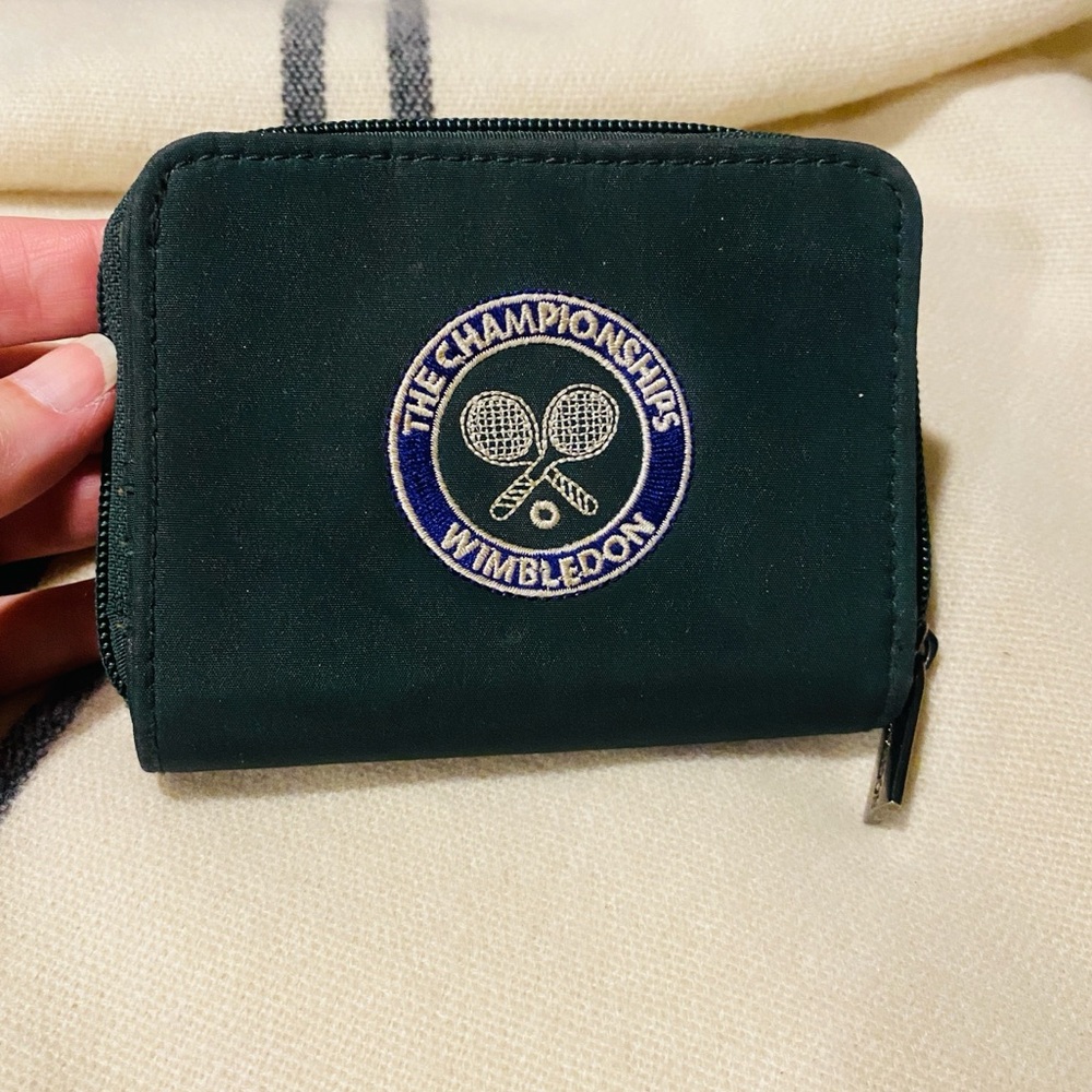Wimbledon Green Zip Wallet vintage tennis The Championship